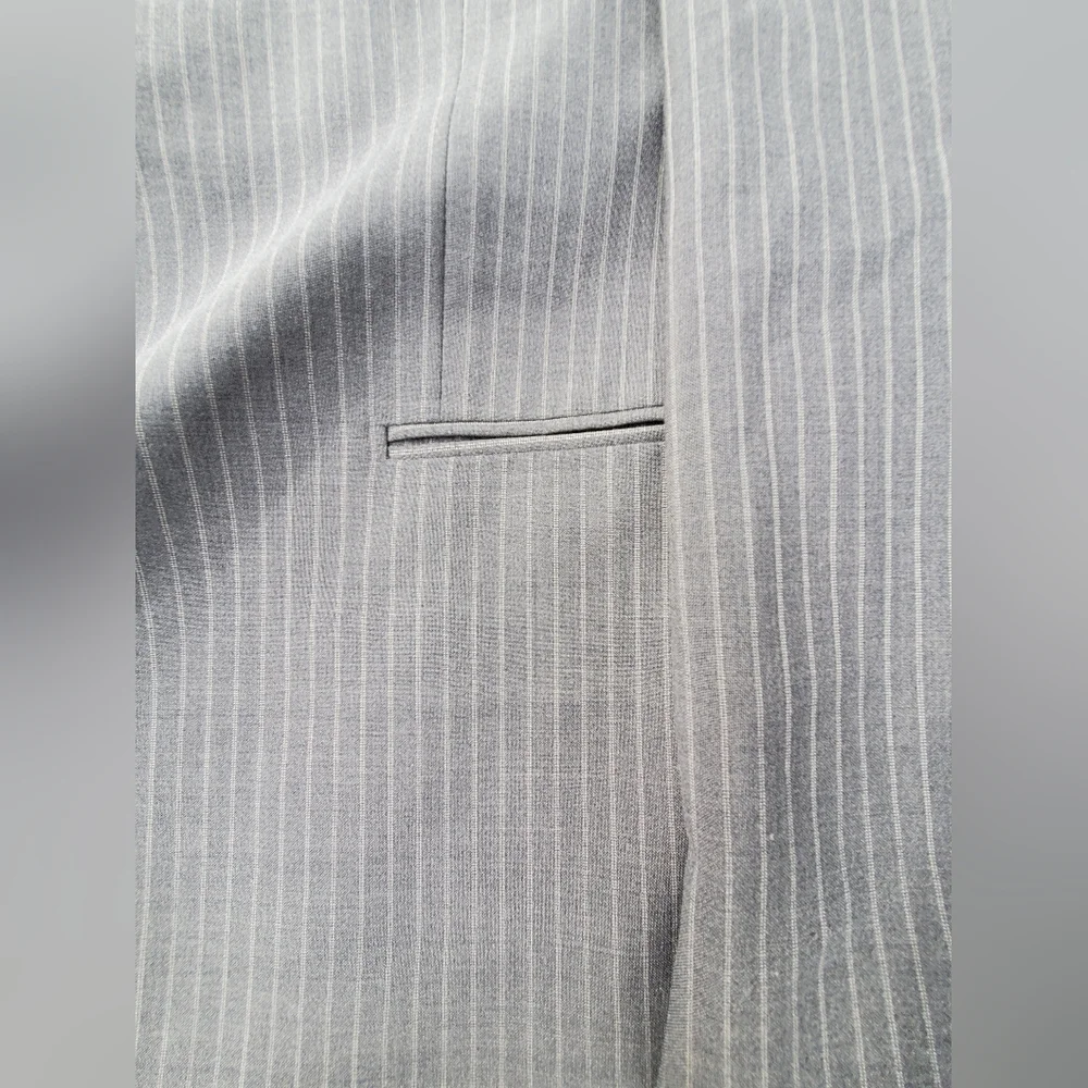 Italian Suit Coat Pinstripe LNC Blazer Tessuti Di Biella 41L (See Measurements)